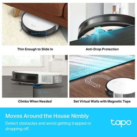 TP-Link Tapo RV10 - Smart Robot Vacuum Cleaner &amp; Mop