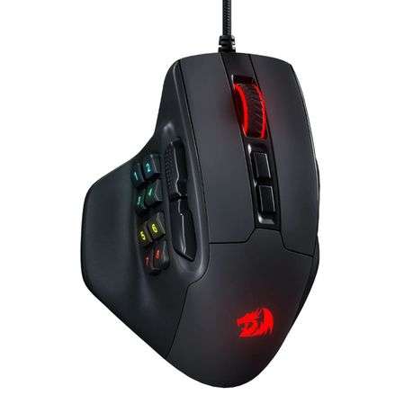 Redragon M811 AATROX MMO 6200DPI Ergonomic Gaming Mouse  Black