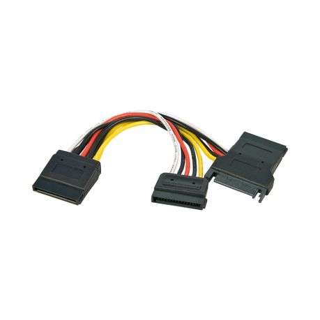 LinkQnet 0.15m 15-Way SATA Power Splitter Cable