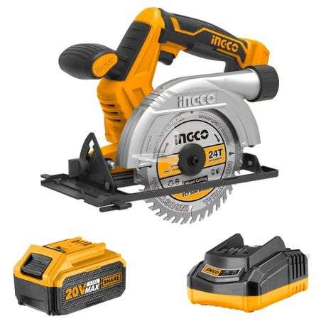 Ingco - Lithium Ion Circular Saw with 4.0Ah Battery and Fast Charger
