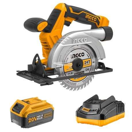 Ingco - Lithium Ion Circular Saw with 5.0Ah Battery and Fast Charger