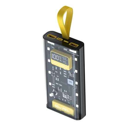 Toolhome - Power Bank 10000mah LCD 22.5W PD - Transparent