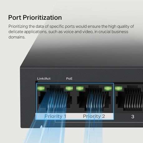 TP-Link Mercusys MS110P 10-Port 10/100Mbps Desktop Switch with 8-Port PoE+