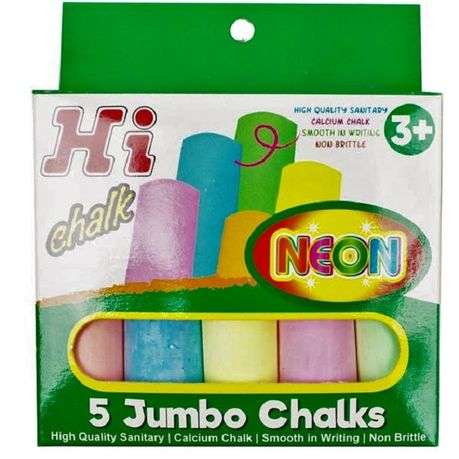 Hi Chalk, Neon, 5 Jumbo Chalks