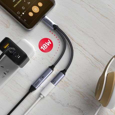 Type-C Splitter (2-in-1 Type-C Headset &amp; Charge Adapter)