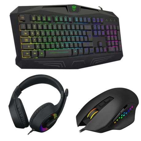 T-Dagger - Wired RGB Gaming Keyboard, RGB Gaming Mouse &amp; RGB Gaming Headset