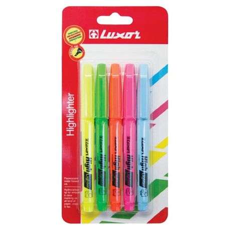 Luxor Fluorescent Highlighter 4Pcs. Assorted (4140)