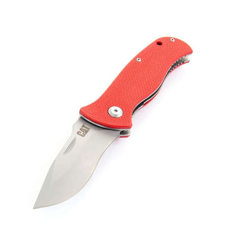 CAT Folding Knife Red Handle 19.1cm