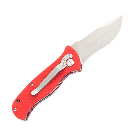 CAT Folding Knife Red Handle 19.1cm