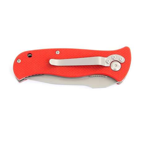 CAT Folding Knife Red Handle 19.1cm