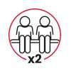 Seating for 2 people