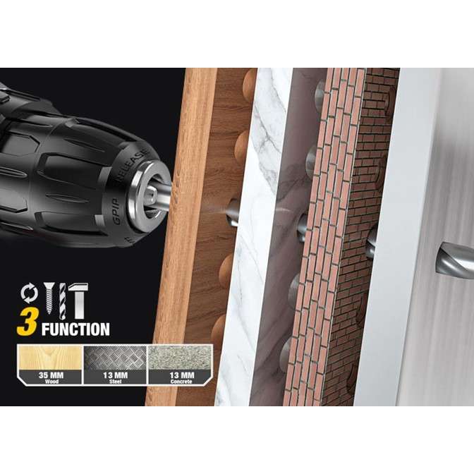 CAT - DX155.1 - CORDLESS HAMMER DRILL - 18V LI-ION - 2 BATTERY KIT
