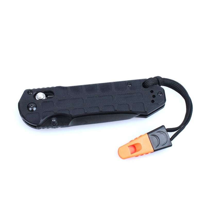 Ganzo G7453P-WS 440C Folding Knife G10 Handle 210mm EDC Tool with Whistle