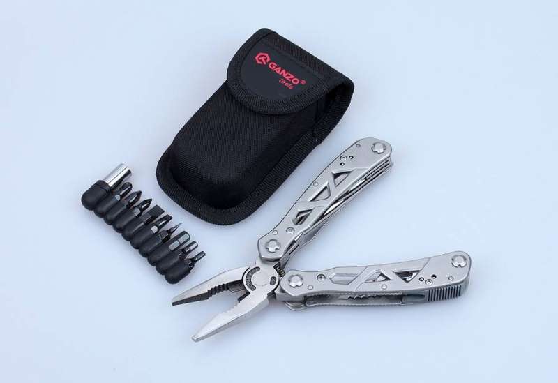 Ganzo G112 3CR13 MultiTool 11-in-1 Full-Size EDC Tool with Nylon Pouch