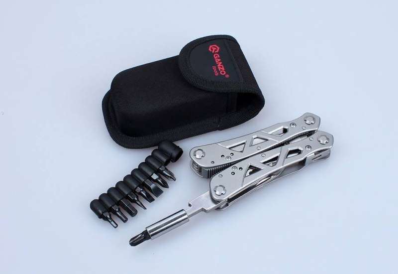 Ganzo G112 3CR13 MultiTool 11-in-1 Full-Size EDC Tool with Nylon Pouch