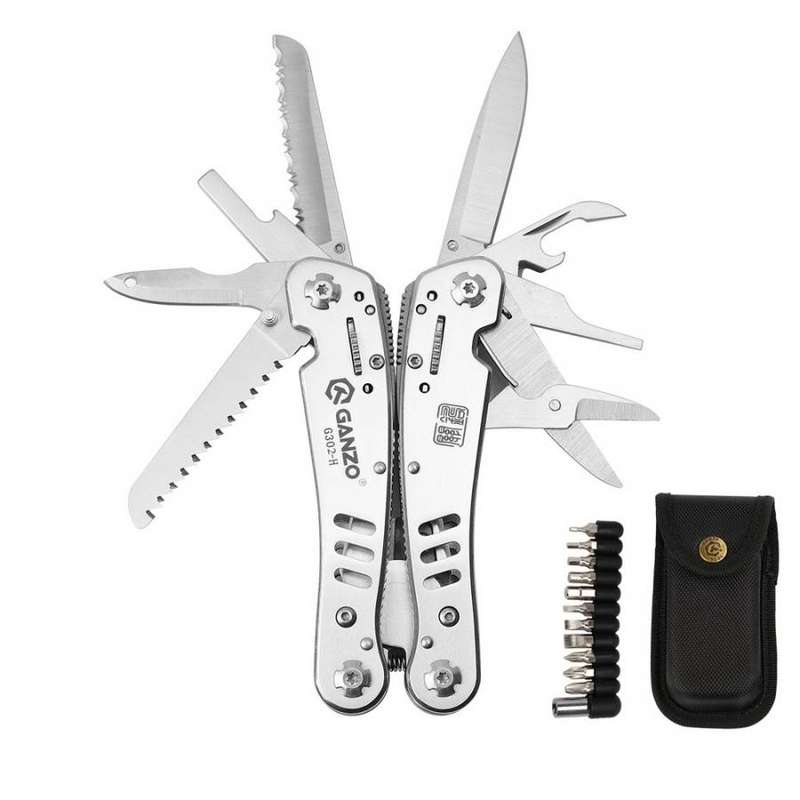 Ganzo G302H 440C MultiTool 26-in-1 Full-Size EDC Tool with Nylon Pouch