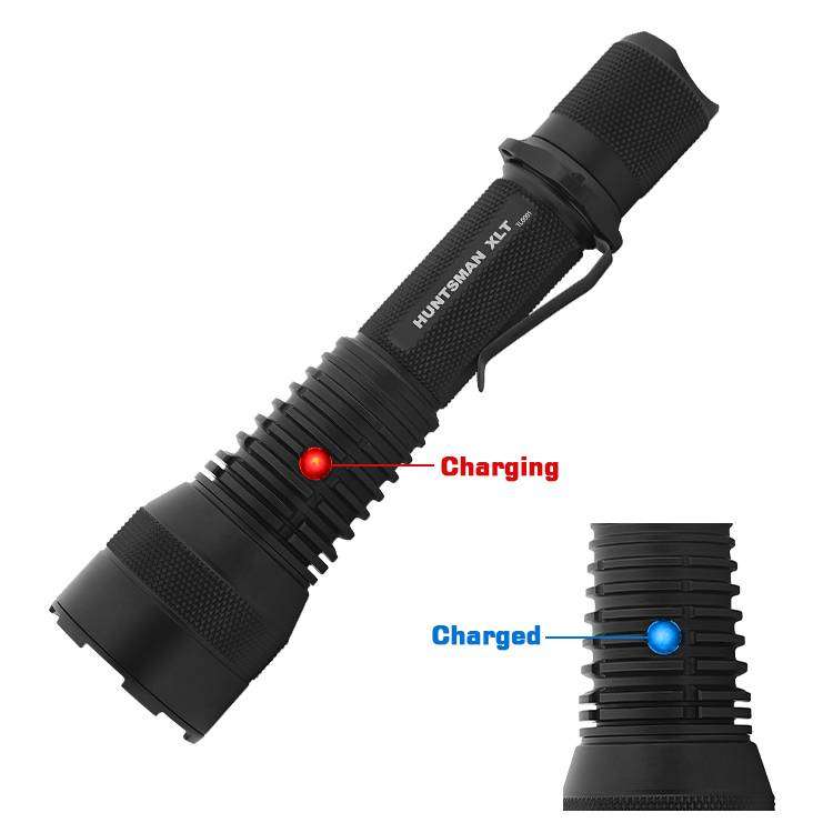 Powertac Huntsman XLT 1200 Lumen 1000m Throw Rechargeable Tactical Flashlight