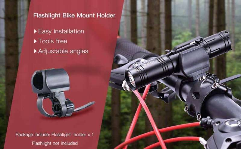 WUBEN AT3 Bike Bicycle Clip Mount for Flashlights