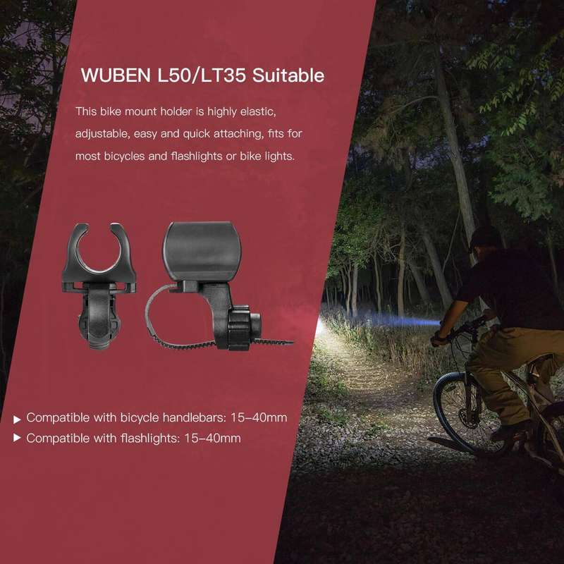 WUBEN AT3 Bike Bicycle Clip Mount for Flashlights
