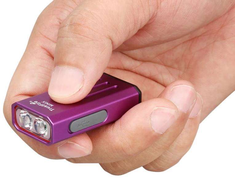 TrustFire MiniX Keychain Flashlight - 320 Lumens, 86m Throw, UV or Red LED Options