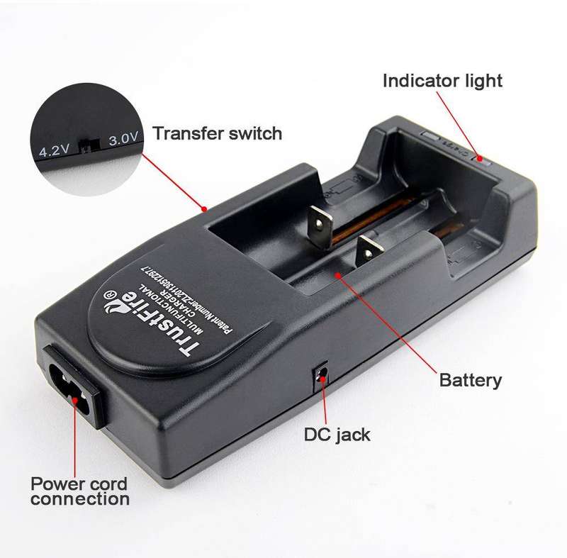 TrustFire TR-001 Charger for Li-ion Batteries 500mA Dual Slot