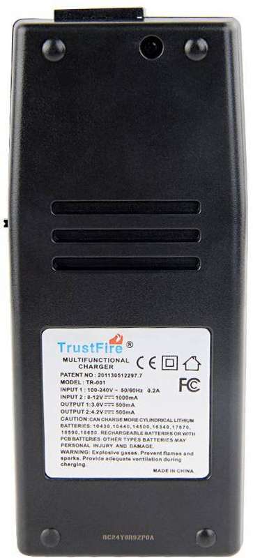 TrustFire TR-001 Charger for Li-ion Batteries 500mA Dual Slot