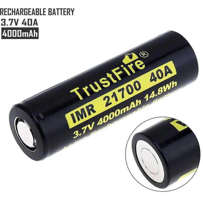 TrustFire 21700 4000mAh 40A Unprotected Flat Top