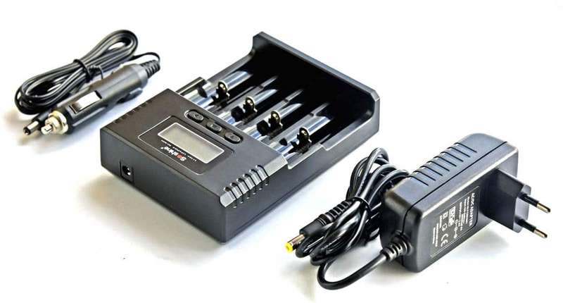 Soshine H4 LCD Li-ion/NiMH/LiFePO4 Battery Charger for 14500 18350 18650 26650 AA AAA C