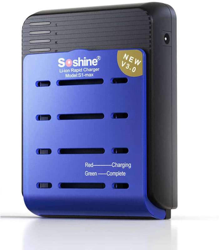 Soshine S1 Max Speedy Smart Charger for 18650 17500 18500 17650 Li-Ion Batteries
