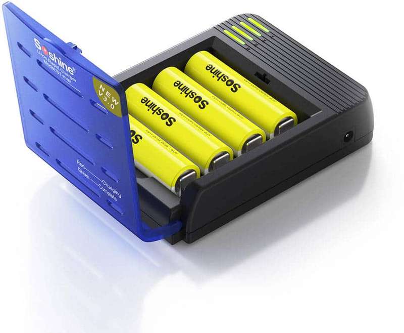 Soshine S1 Max Speedy Smart Charger for 18650 17500 18500 17650 Li-Ion Batteries