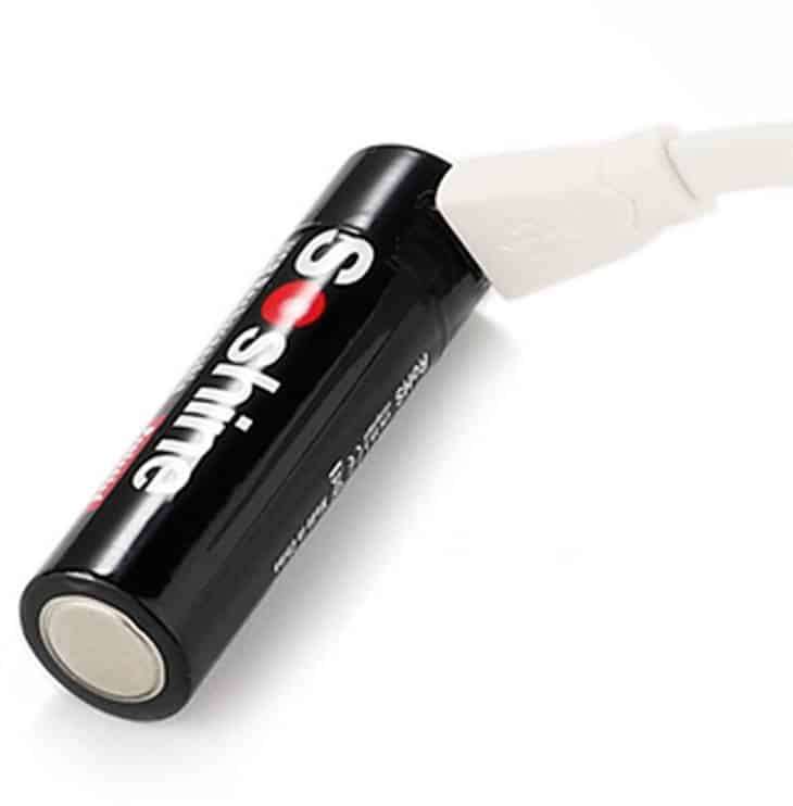 Soshine AA USB-1.5V 2400Lithium with USB cable