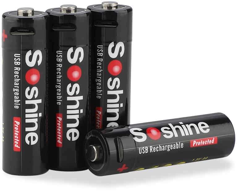 Soshine AA USB-1.5V 2400Lithium with USB cable