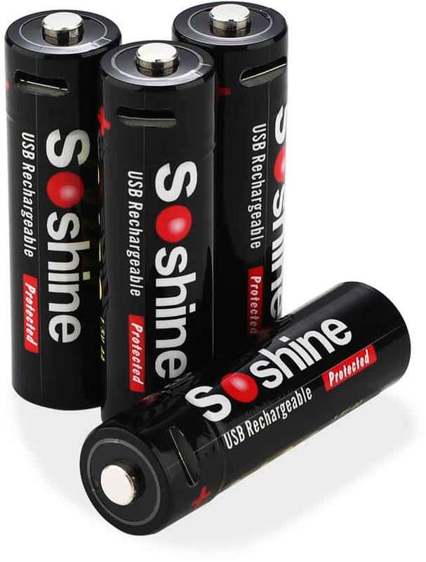 Soshine AA USB-1.5V 2400Lithium with USB cable