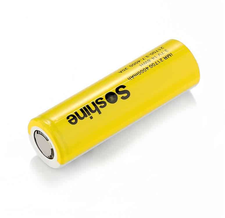 Soshine 21700 3.7V 4000mAh 20A Unprotected Battery