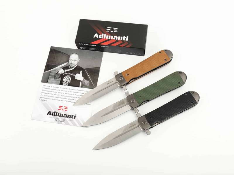 Adimanti Samson Folding Knife D2 Steel G10 Handle