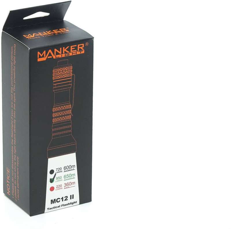 Manker MC12 II (red, Green or white beam)