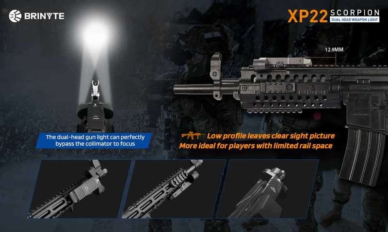END OF RANGE Brinyte XP22 Scorpion AR Light 400 Lumen 230m Throw Rechargeable Tactical Light