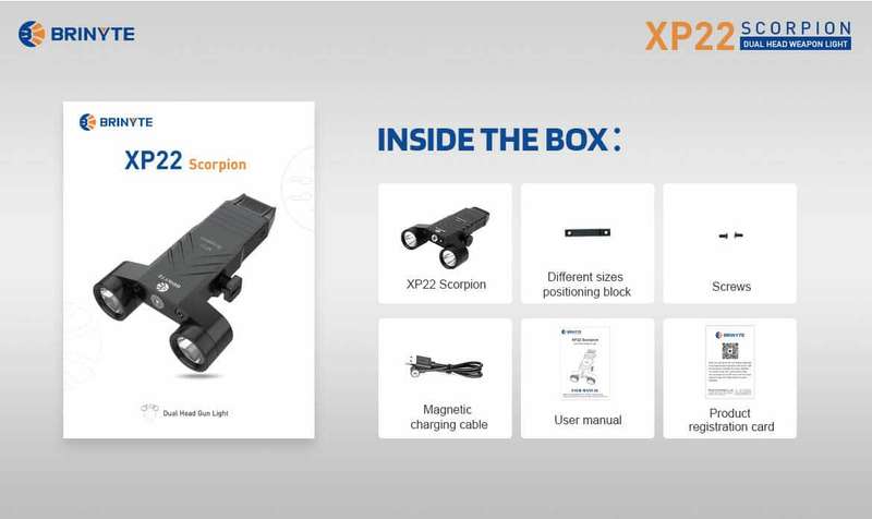 END OF RANGE Brinyte XP22 Scorpion AR Light 400 Lumen 230m Throw Rechargeable Tactical Light