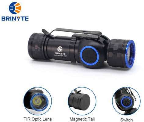 END OF RANGE Brinyte HL16 Noctua 520 Lumen 140m Throw Rechargeable Headlamp