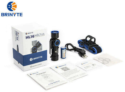 END OF RANGE Brinyte HL16 Noctua 520 Lumen 140m Throw Rechargeable Headlamp