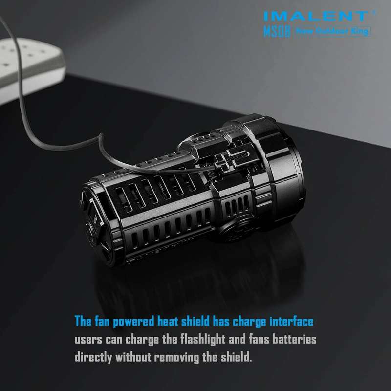 Imalent MS08 34000 Lumen 738m Throw Rechargeable LED Searchlight with Cooling Fans