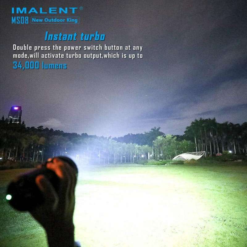 Imalent MS08 34000 Lumen 738m Throw Rechargeable LED Searchlight with Cooling Fans