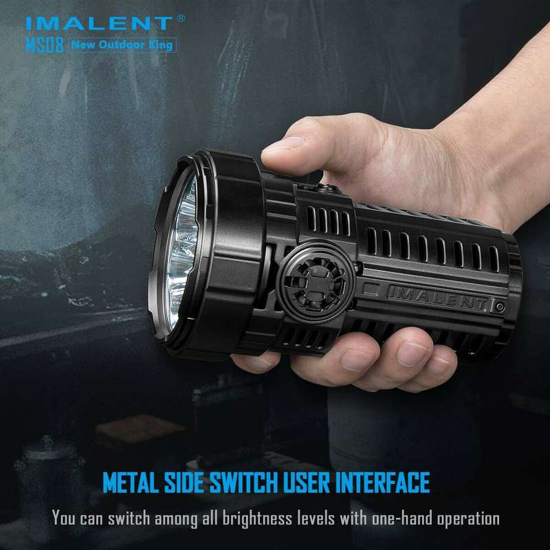 Imalent MS08 34000 Lumen 738m Throw Rechargeable LED Searchlight with Cooling Fans