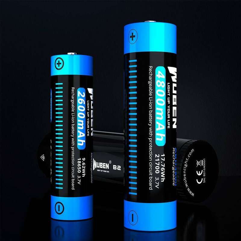 Wuben B2 Bicycle Light 1300 Lumen 280m Throw Rechargeable with 18650 or 21700 Battery