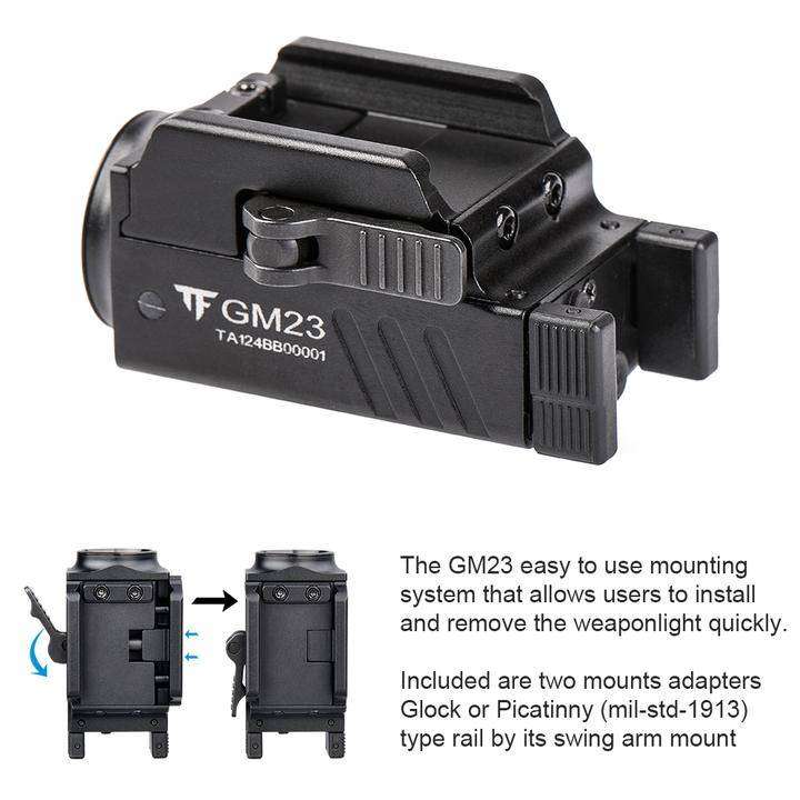 Open Box TrustFire GM23 800 Lumen 90m Pistol Light  - Black