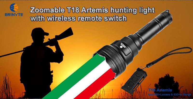 Brinyte T18 Artemis 650lm 630m Rechargeable 3 Module Flashlight