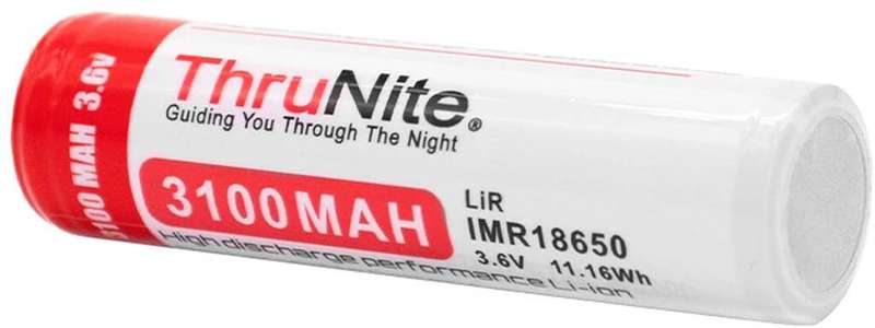 Thrunite 18650 3100mAh IMR Battery 3.7V High-Drain Protected Button Top