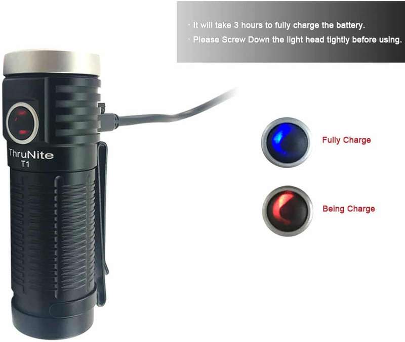 Thrunite T1 1500LM 102m Throw Rechargeable EDC Flashlight