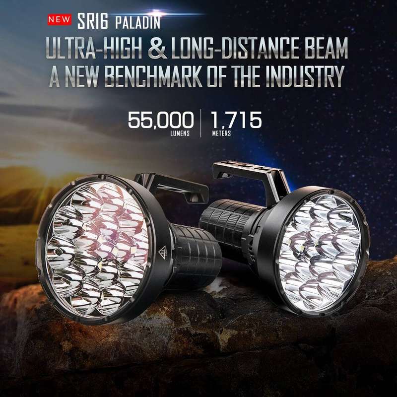 Imalent SR16 55000LM 1715m Rechargeable Tactical Flashlight