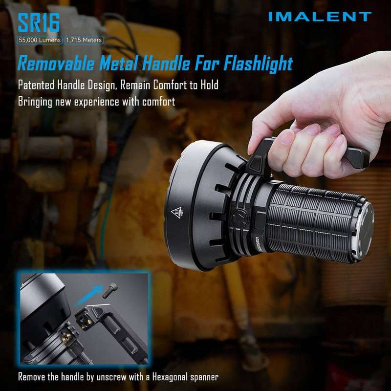 Imalent SR16 55000LM 1715m Rechargeable Tactical Flashlight
